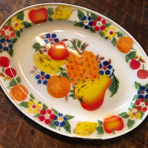 Vintage Other - Vintage Enamel Fruit Tray